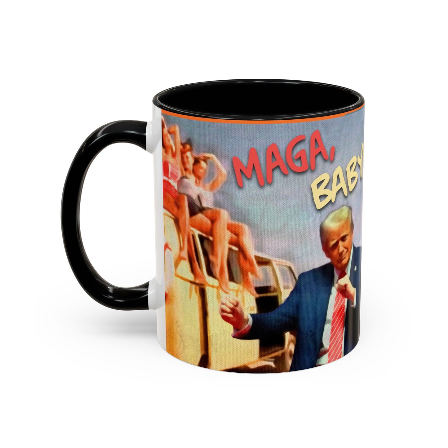 Political Novelty Covfefe Mug – "MAGA Baby" Retro Campaign Design
