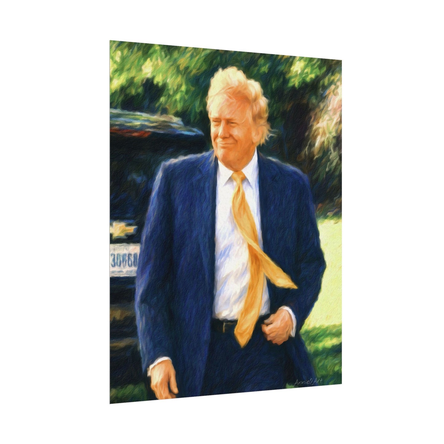 Trump Textured Poster Print