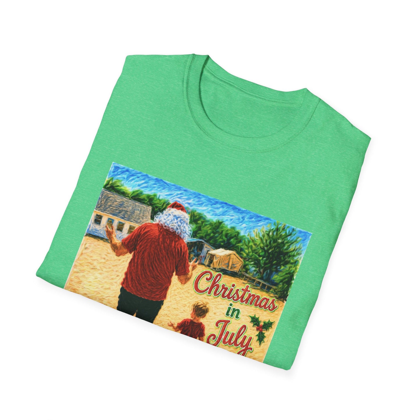 T-Shirt — Christmas in July Santa Beach Graphic Tee