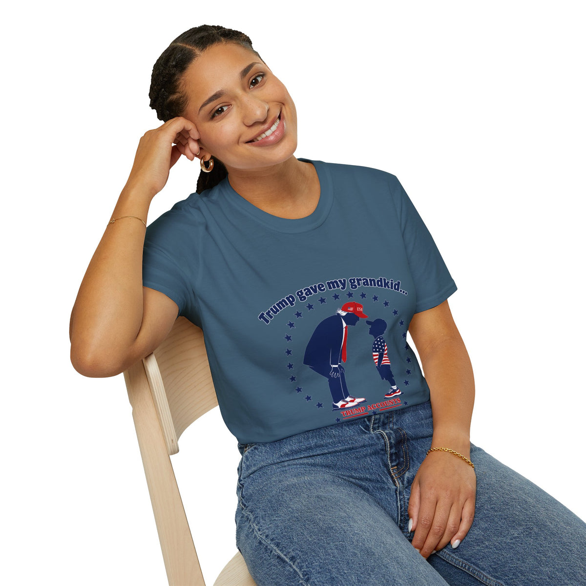 Trump Gave My Grandkid A THOUSAND Bucks! T-Shirt — Patriotic Grandpa/Grandma Tee