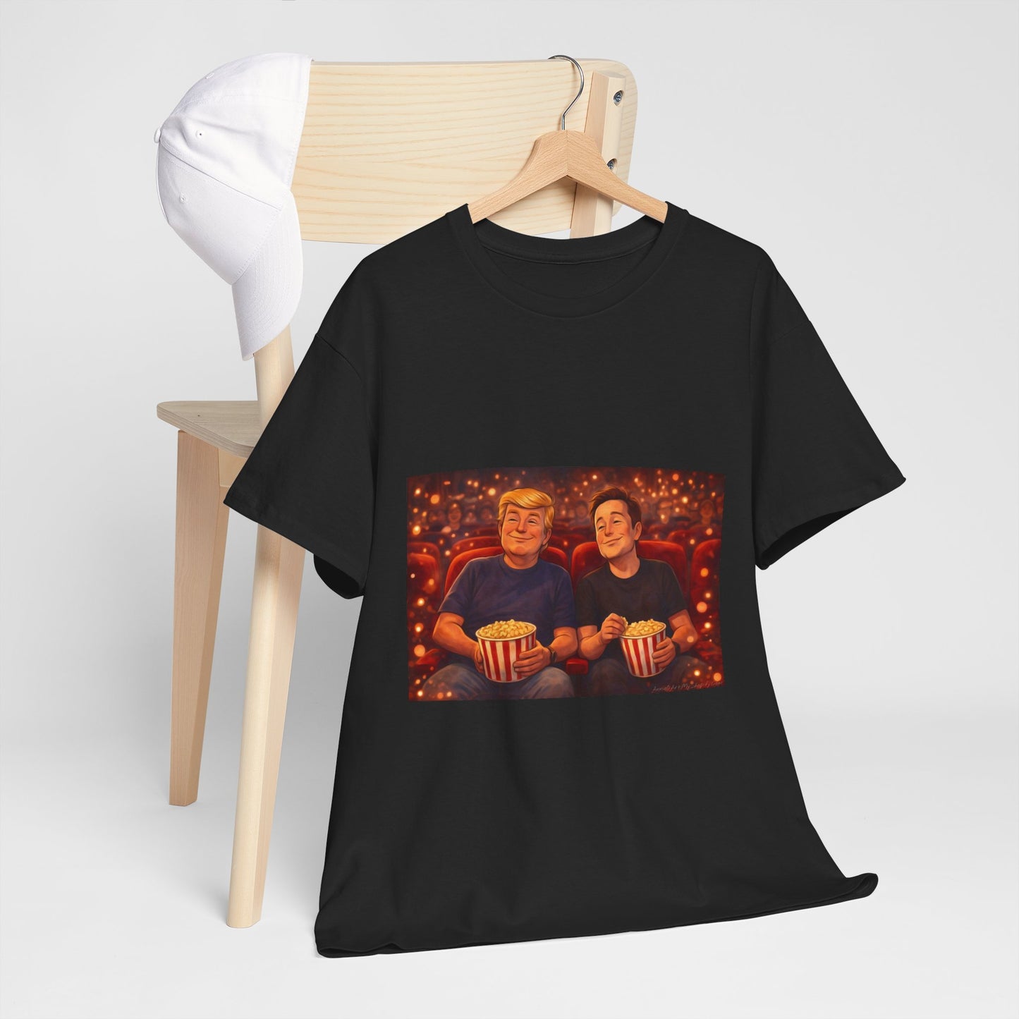 Movie Night Popcorn Tee — Cozy Couples Film Night T-Shirt