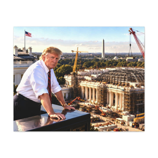 Trump’s Ballroom—Canvas Print — Iconic Washington Building Construction Wall Art
