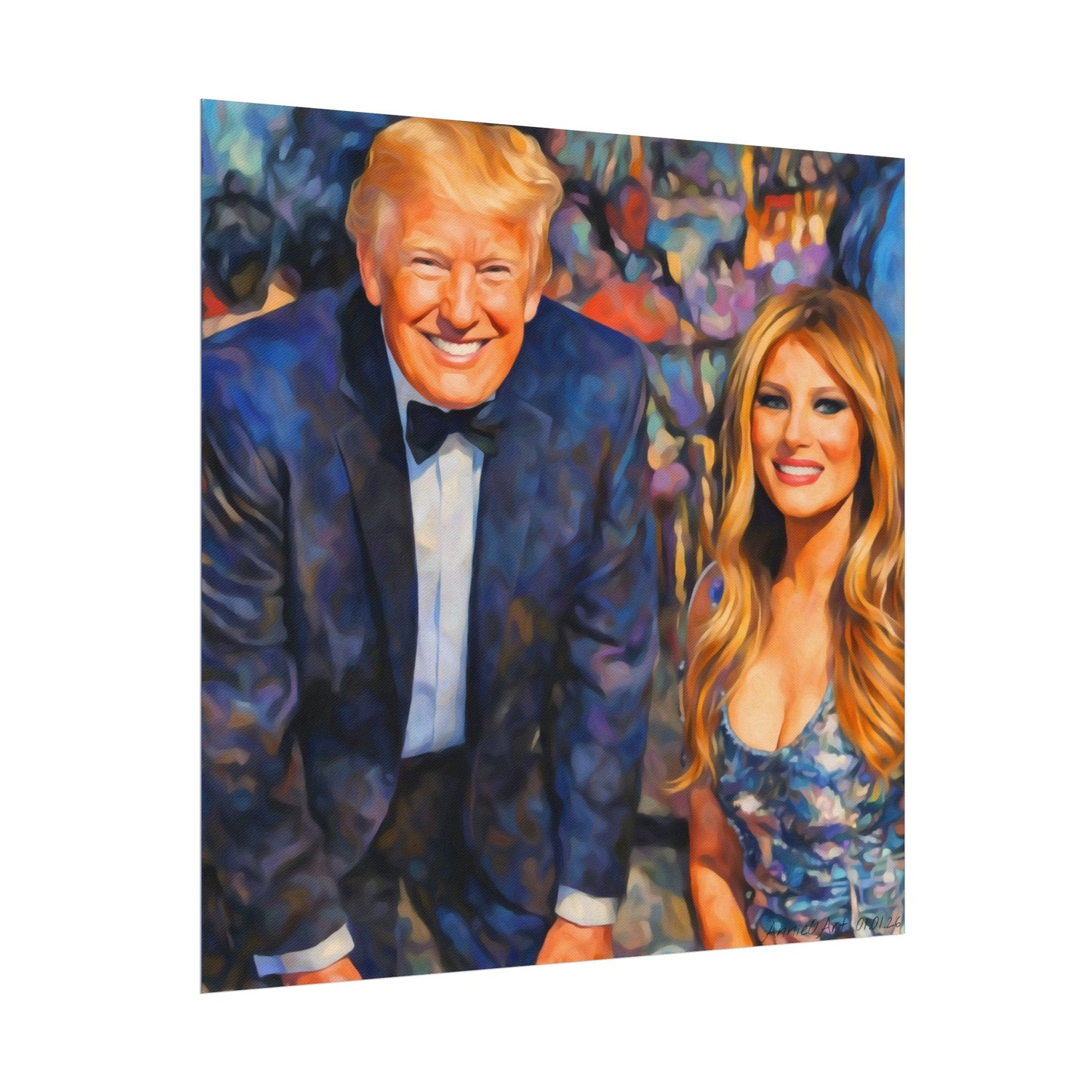 First Couple Textured Watercolor Matte Poster