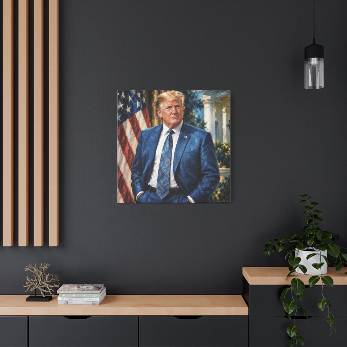 Trump Patriotic Presidential Portrait Canvas