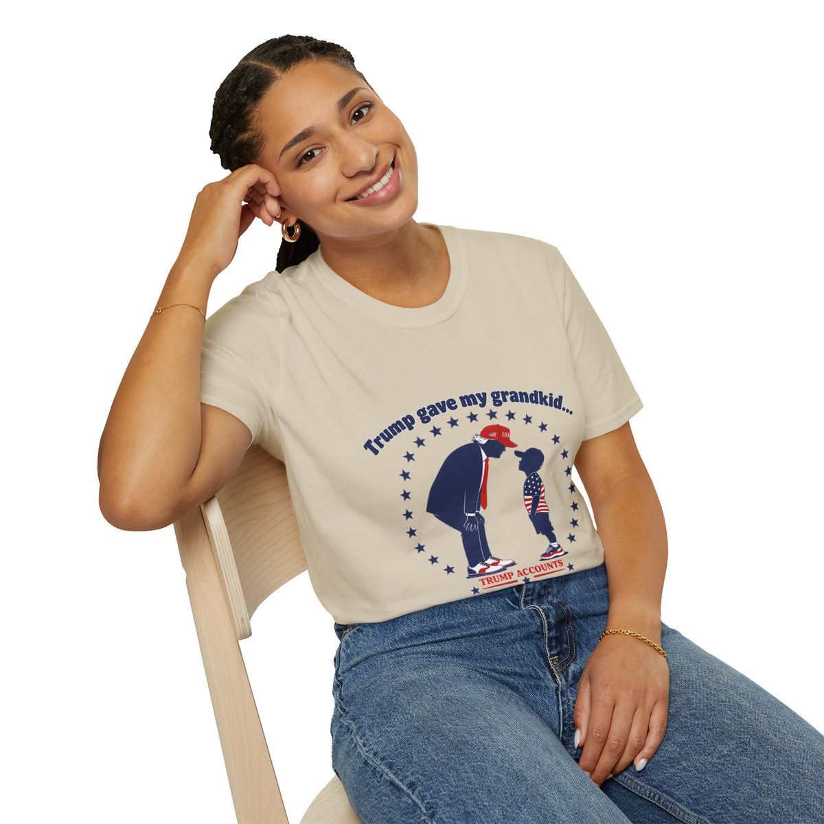 Trump Gave My Grandkid A THOUSAND Bucks! T-Shirt — Patriotic Grandpa/Grandma Tee