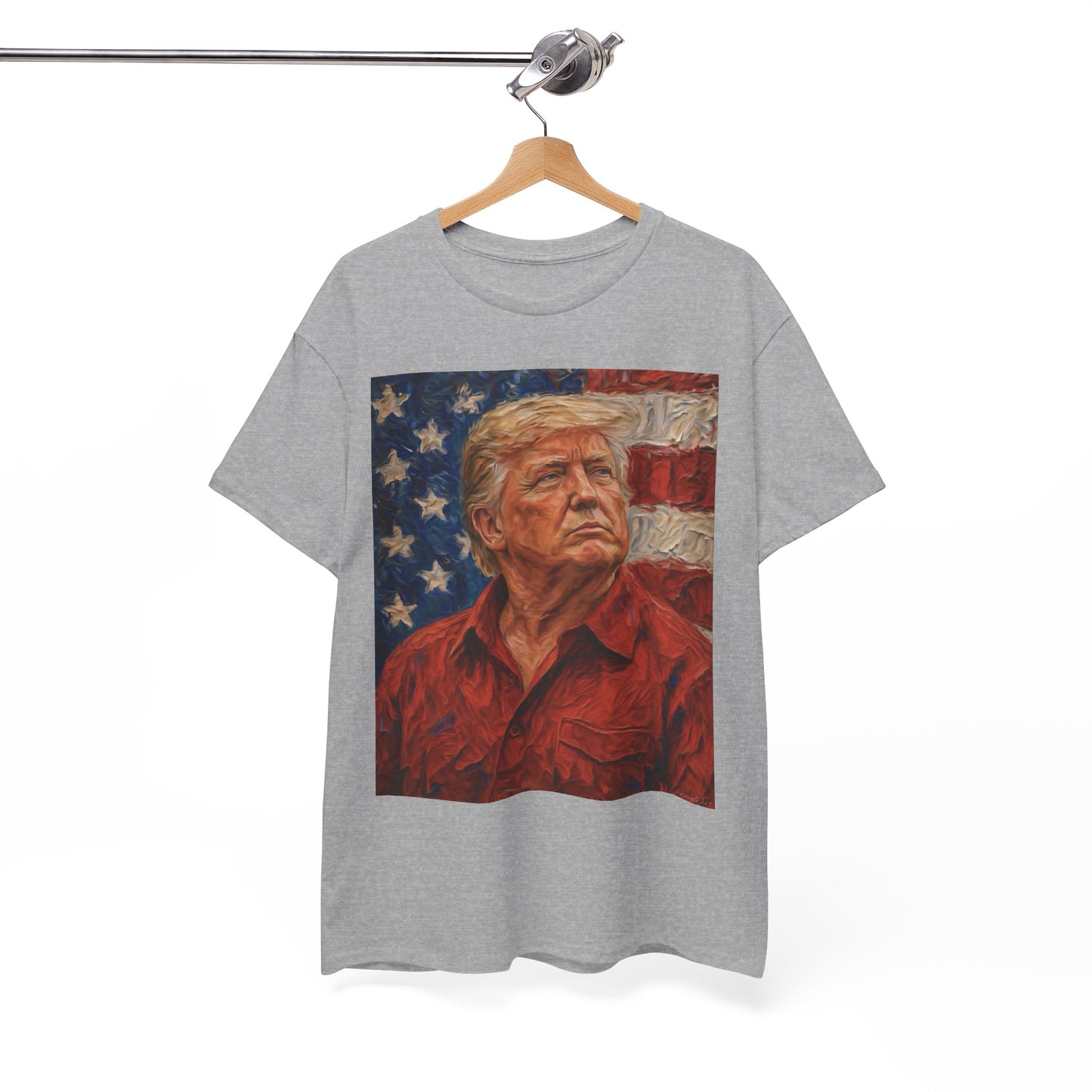 Trump Patriotic Portrait Tee — American Flag Portrait Graphic T-Shirt