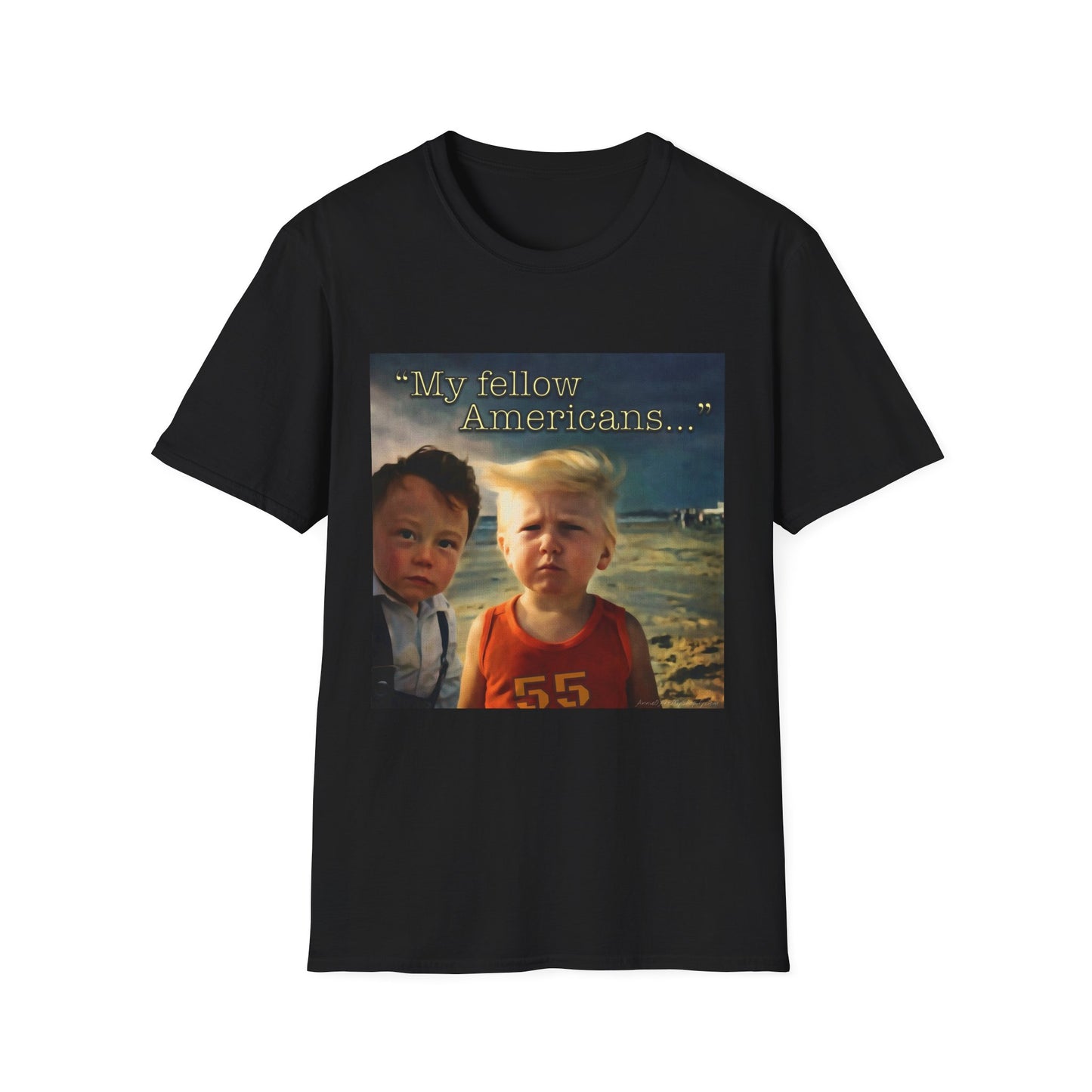 ‘17’ Conversation-starter "My Fellow Americans" Vintage Trump & Elon as Kids Design