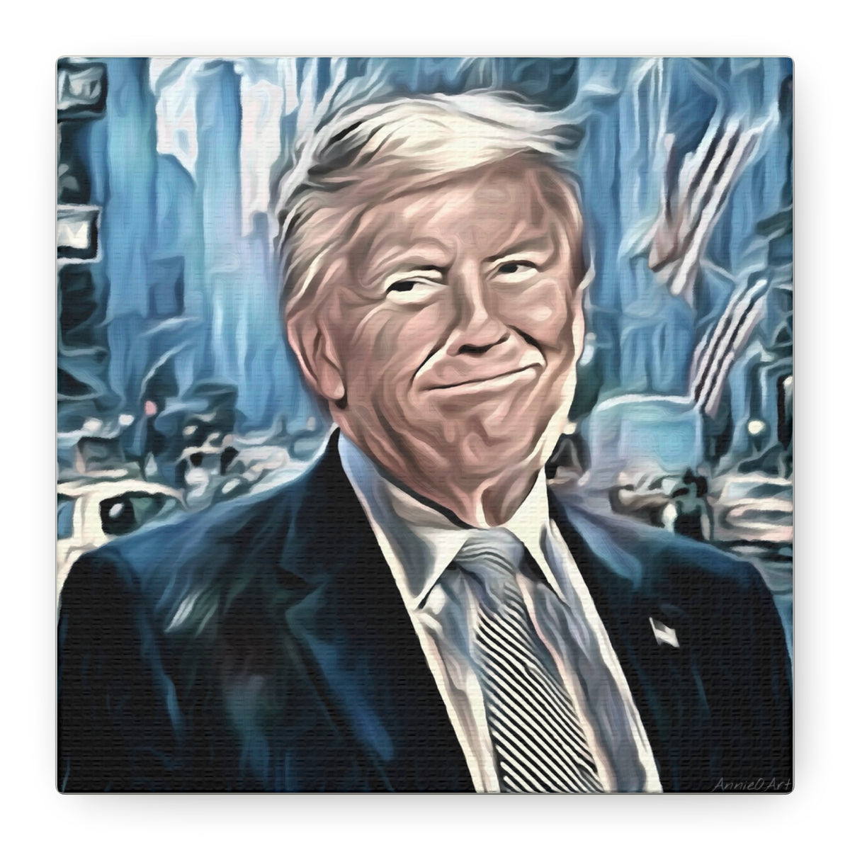 Patriotic Portrait Canvas Print — Trump Artwork