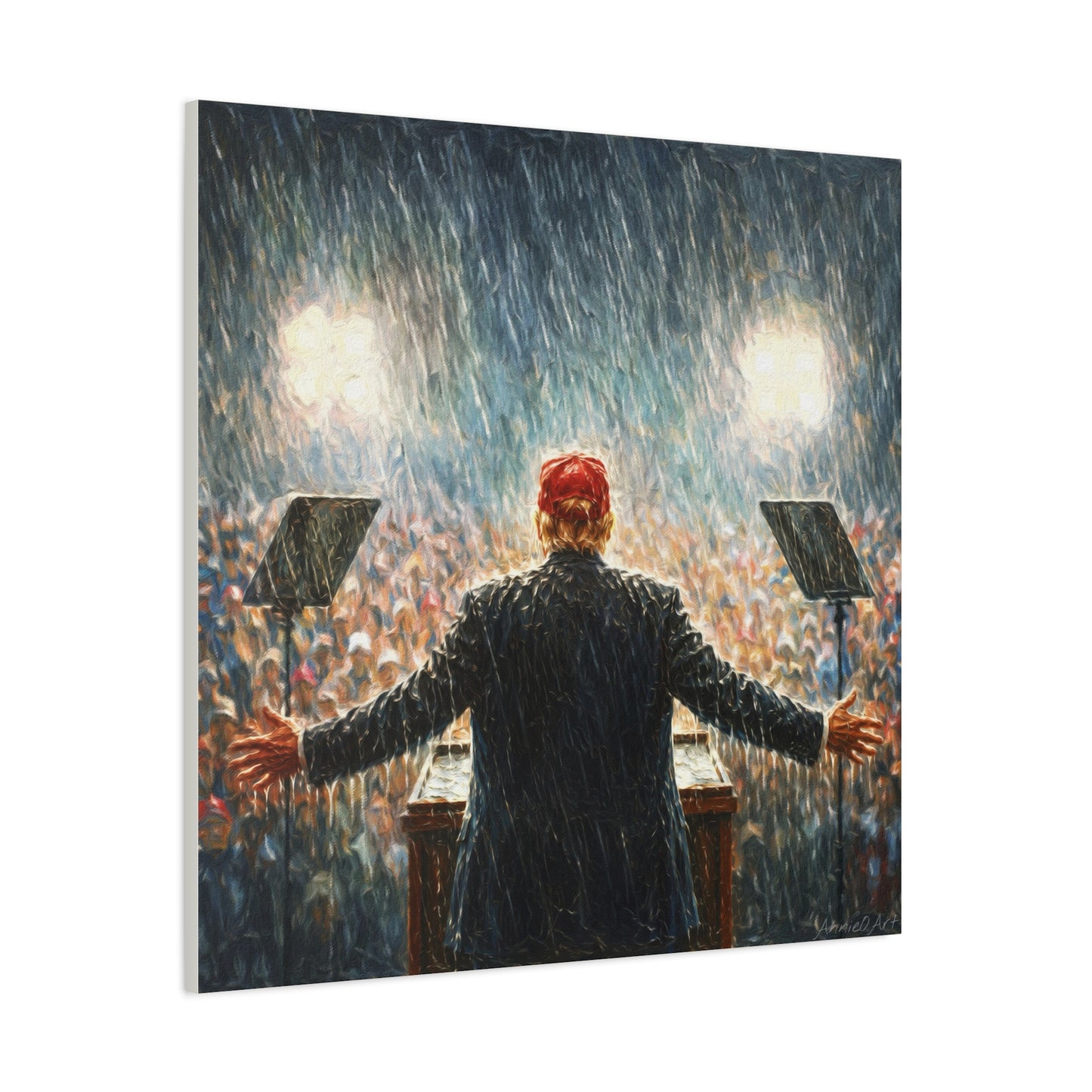 Trump Rally Canvas —Miami Rally “Baptism by Storm” Wall Art