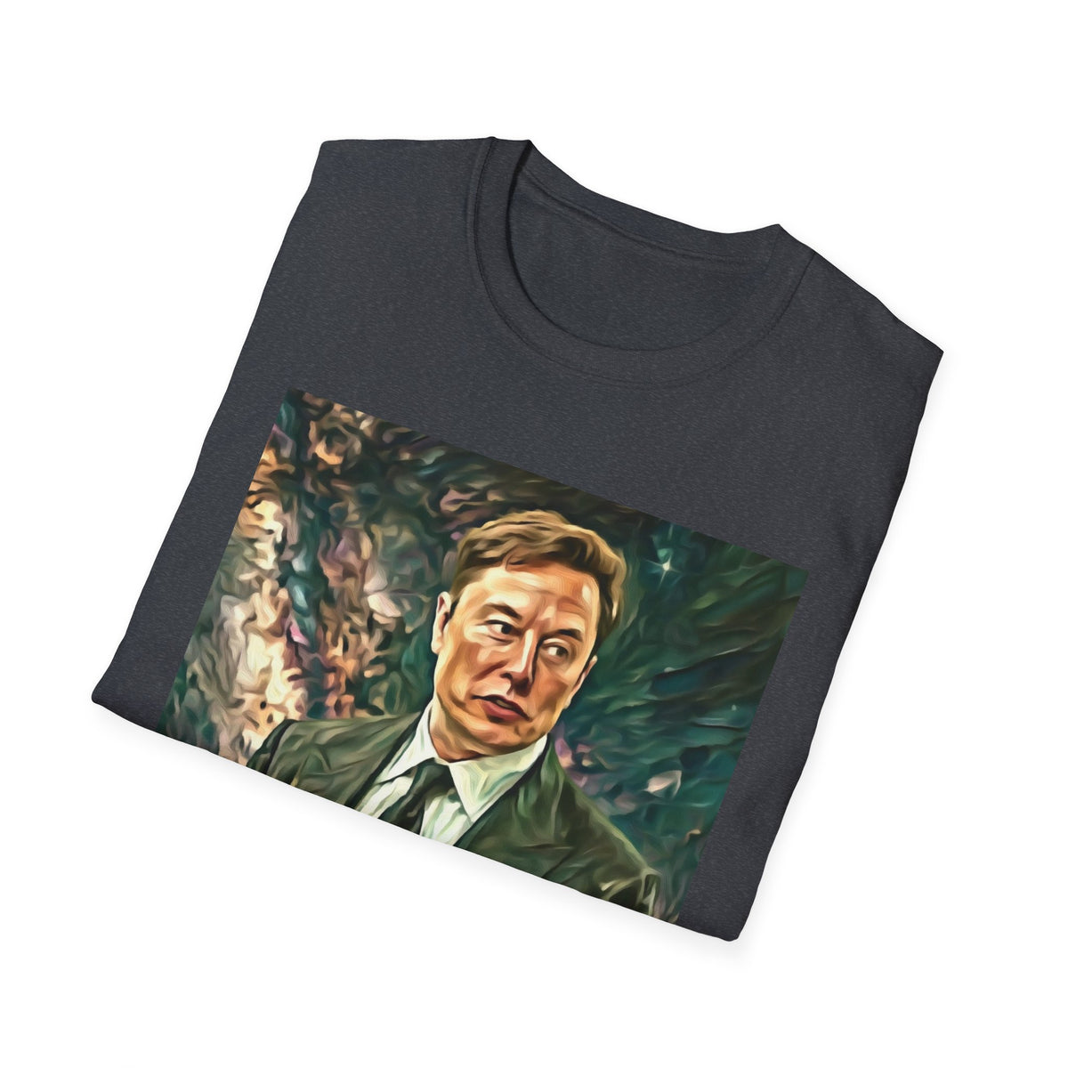 Elon Musk with Rocket— Graphic T-Shirt