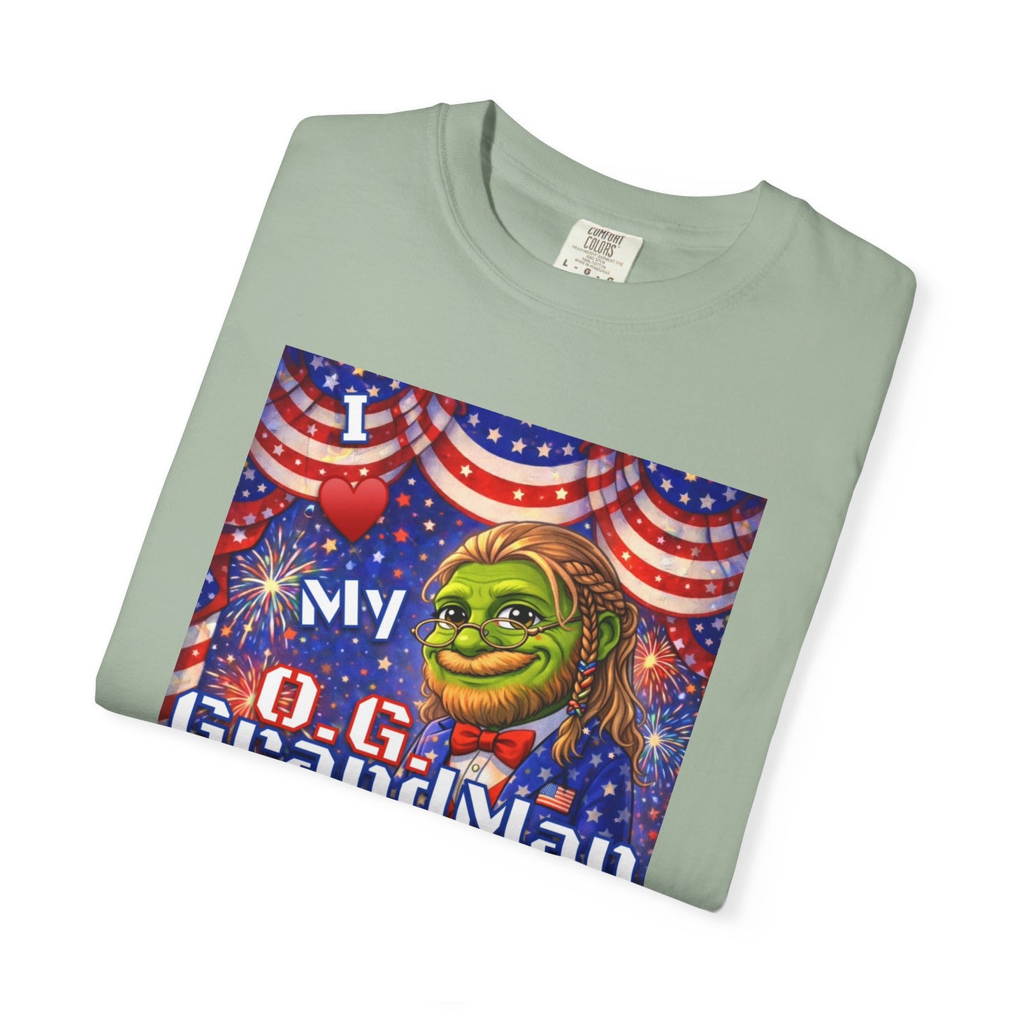 Grandpa/GrandMan Keyboard Warriors— "I ♥️ My O.G. GrandMan" Patriotic Pepe Graphic (WWG1WGA)
