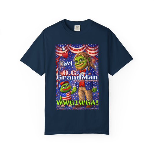 Grandpa/GrandMan Keyboard Warriors— "I ♥️ My O.G. GrandMan" Patriotic Pepe Graphic (WWG1WGA)