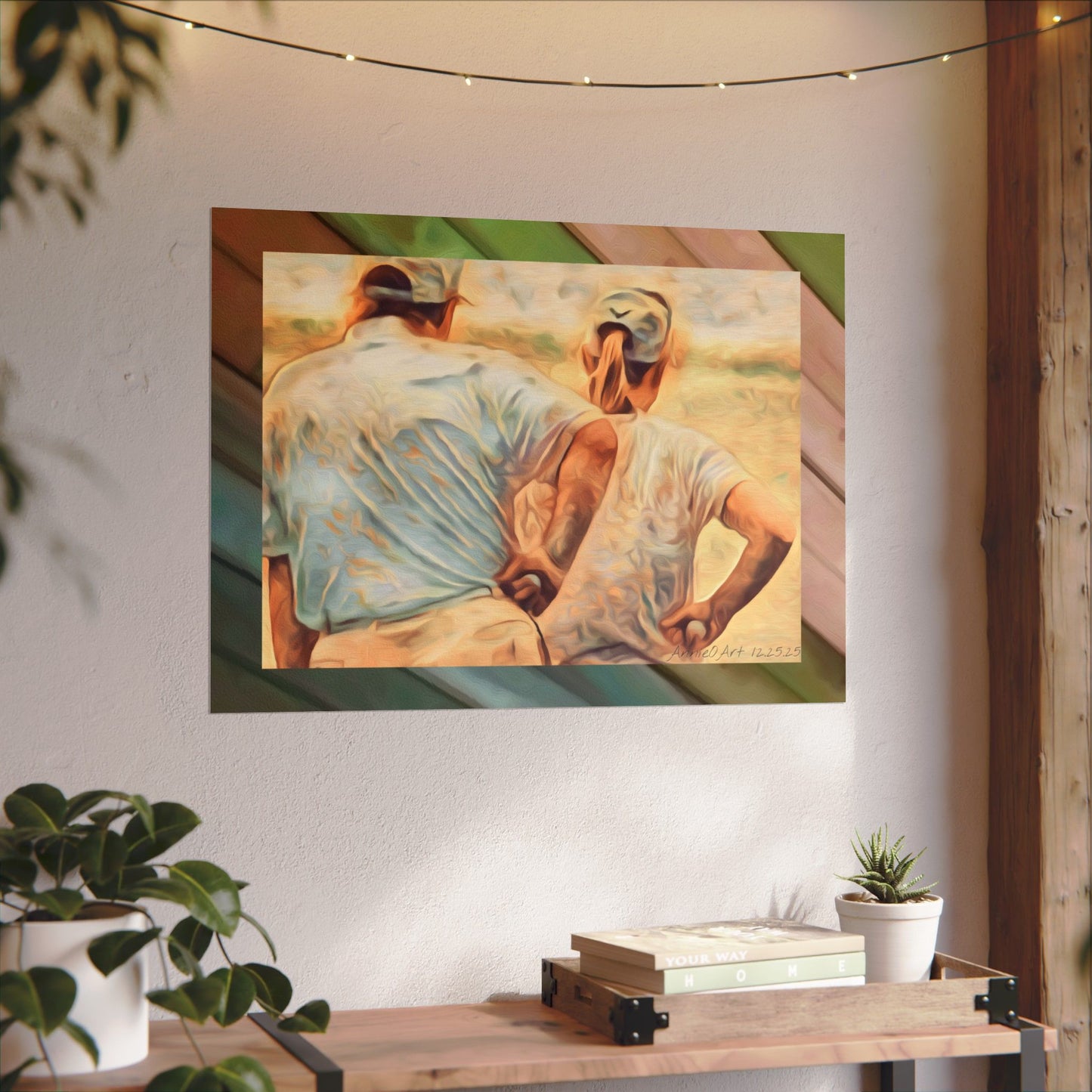 Golfing Trump Painting/Poster — Textured Matte Art Print for Golf Lovers
