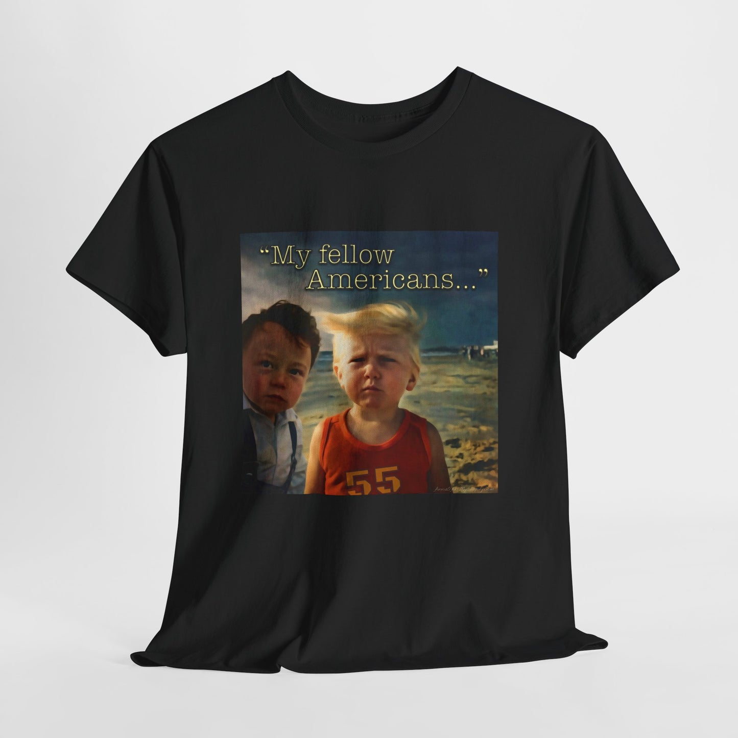 ‘55’ Vintage Meme Tee — "My fellow Americans..." Funny Retro Graphic T-Shirt
