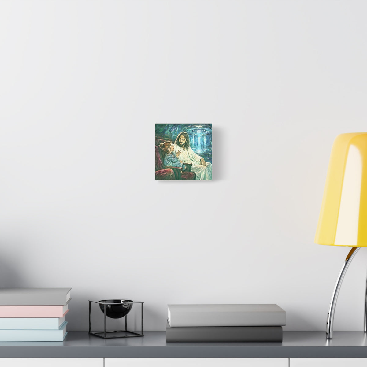 Jesus with Child Matte Canvas Wall Art — Stretched 1.25" Inspirational Christian Decor