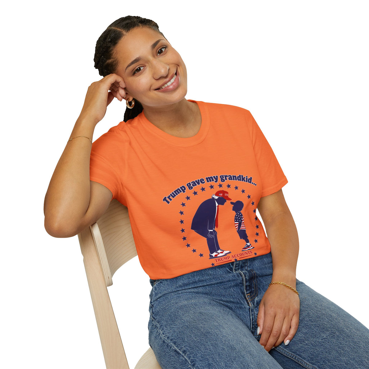 Trump Gave My Grandkid A THOUSAND Bucks! T-Shirt — Patriotic Grandpa/Grandma Tee