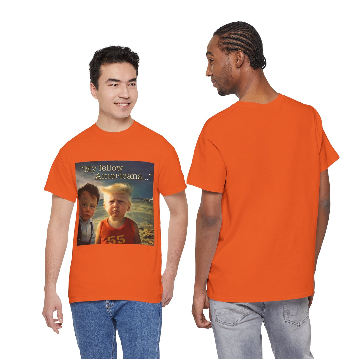 ‘55’ Vintage Meme Tee — "My fellow Americans..." Funny Retro Graphic T-Shirt