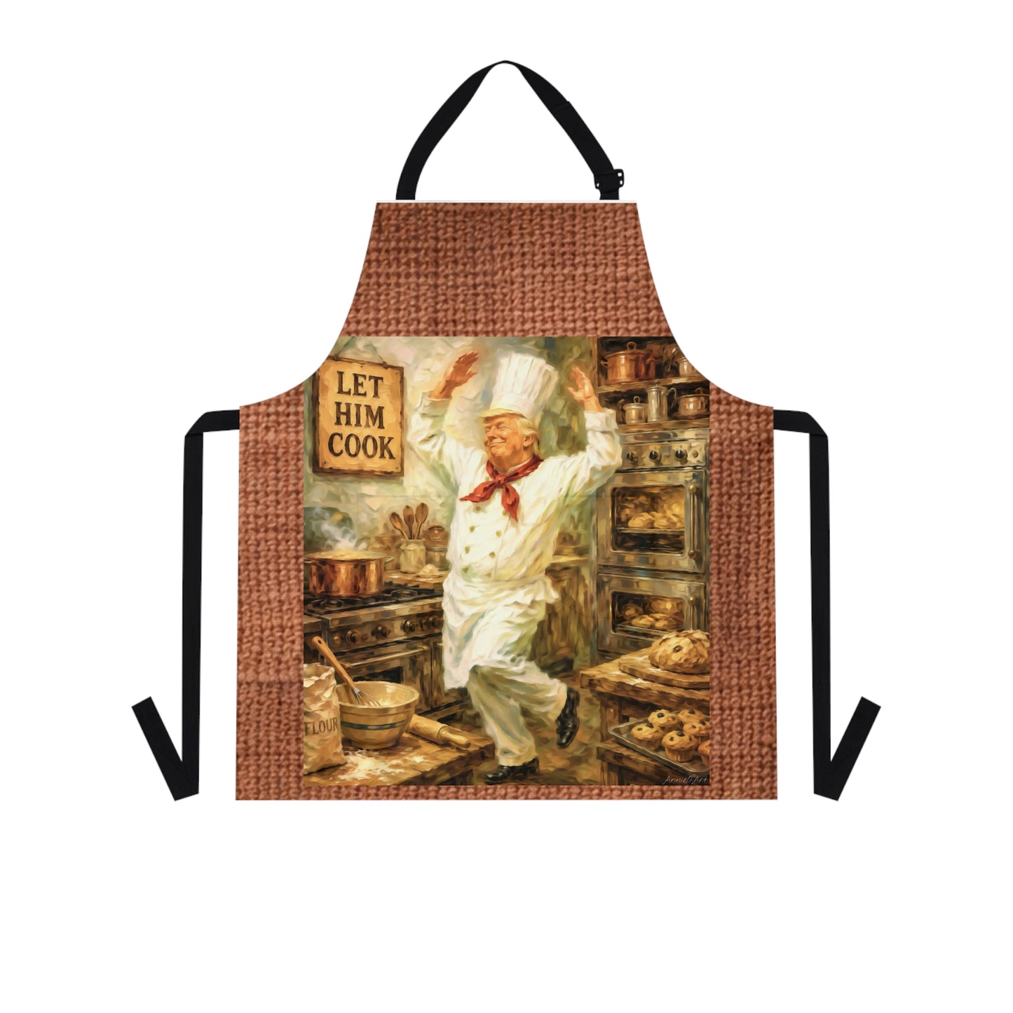 Trump ‘Let Him Cook’ Apron — Vintage Chef Kitchen Apron for Cooks & Bakers