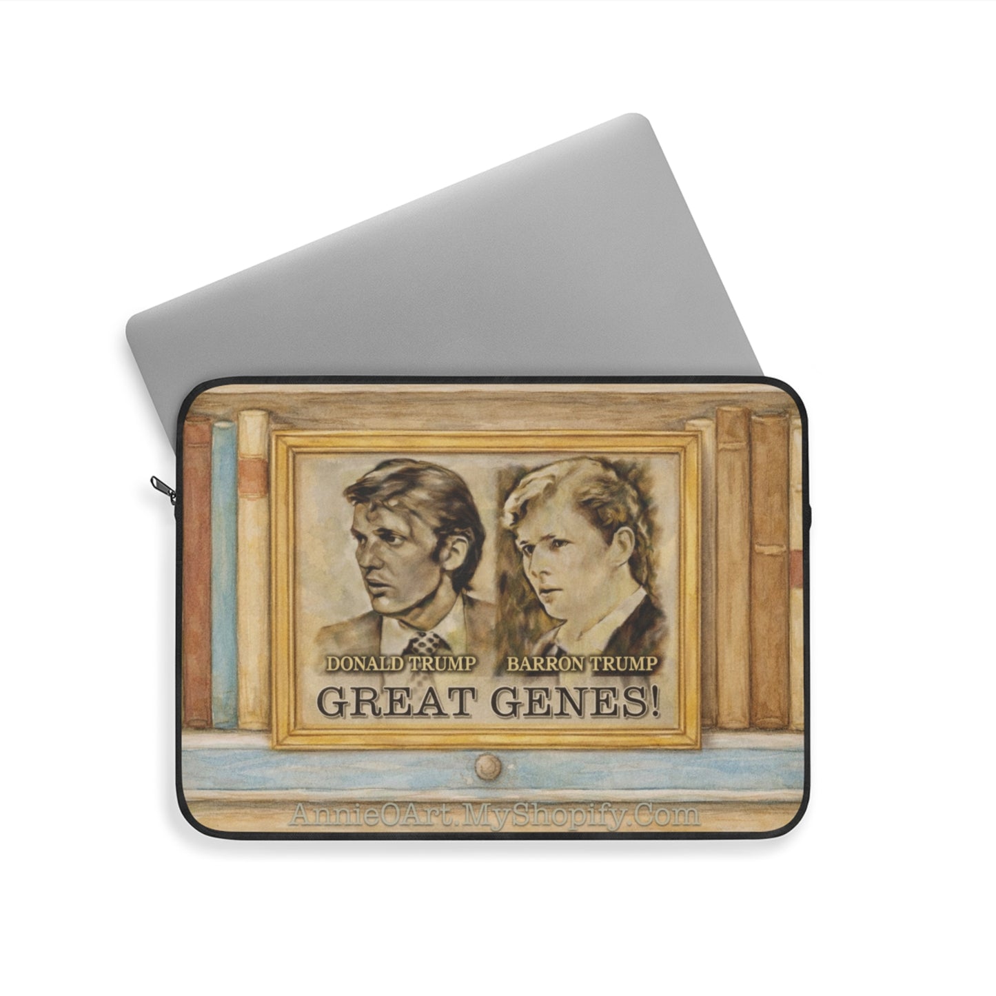 Laptop Sleeve-Great Genes! Donald & Barron Trump Vintage Laptop Sleeve