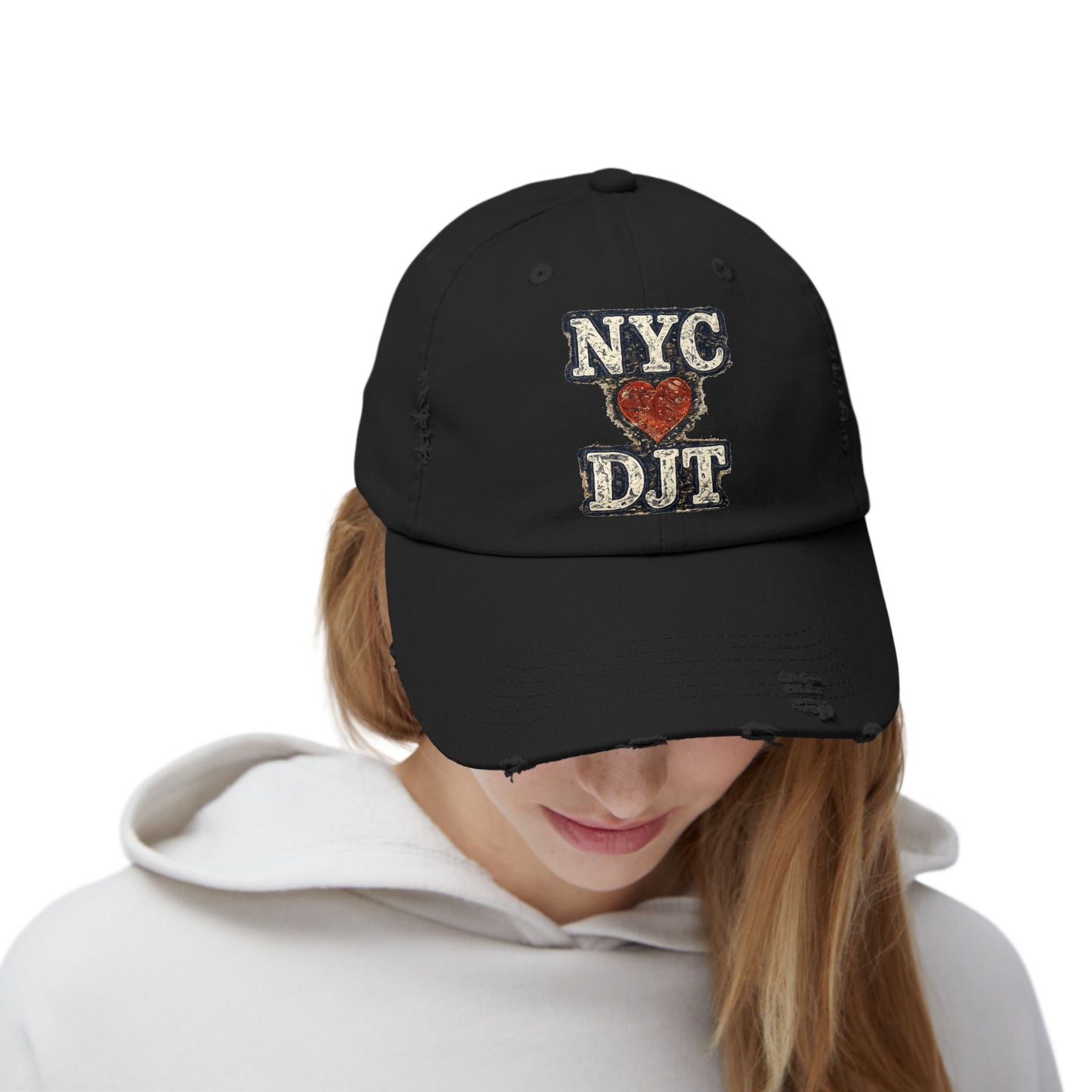 Distressed NYC❤️DJT Vintage Baseball Cap