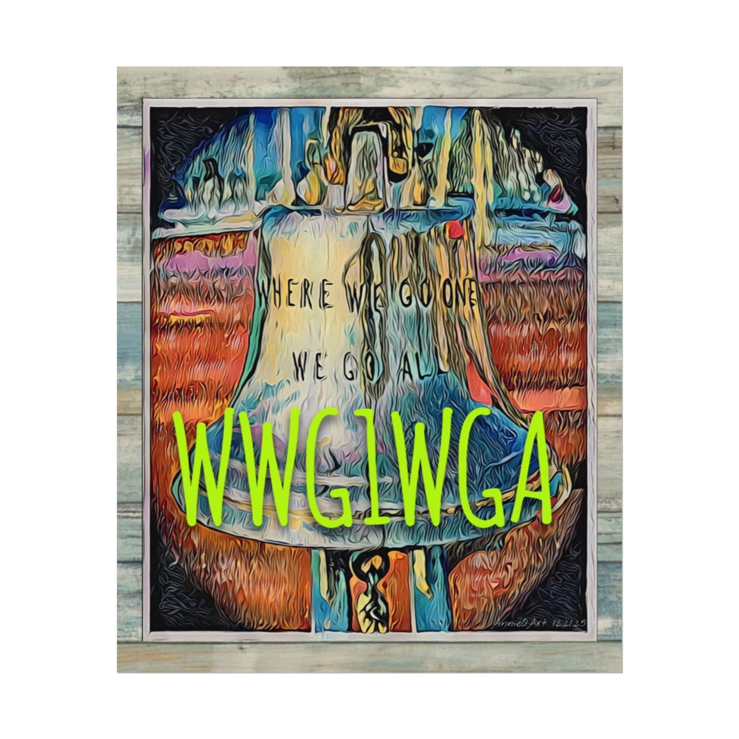 WWG1WGA Matte Poster — Textured Watercolor Trumplican MAGA Art