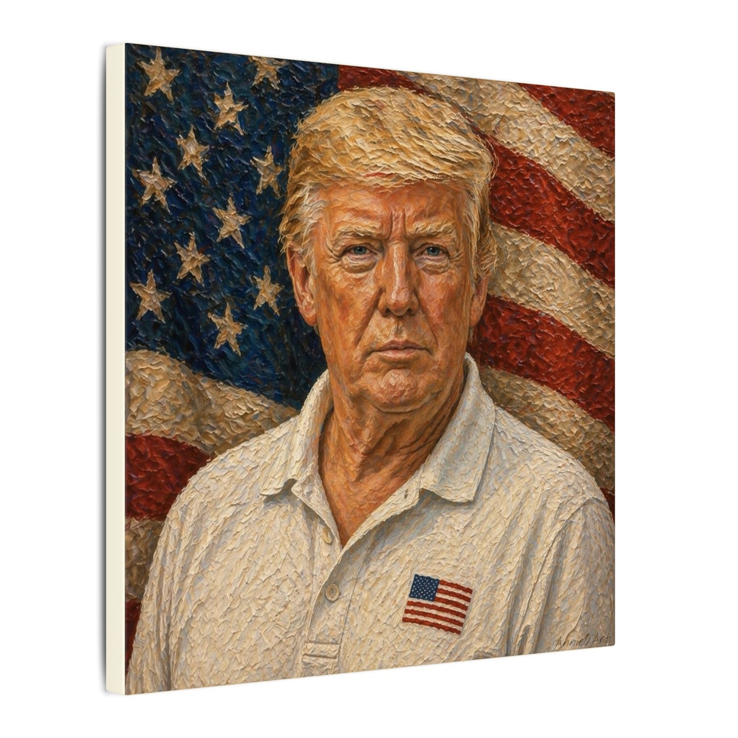 Trump Patriotic Portrait Canvas Print