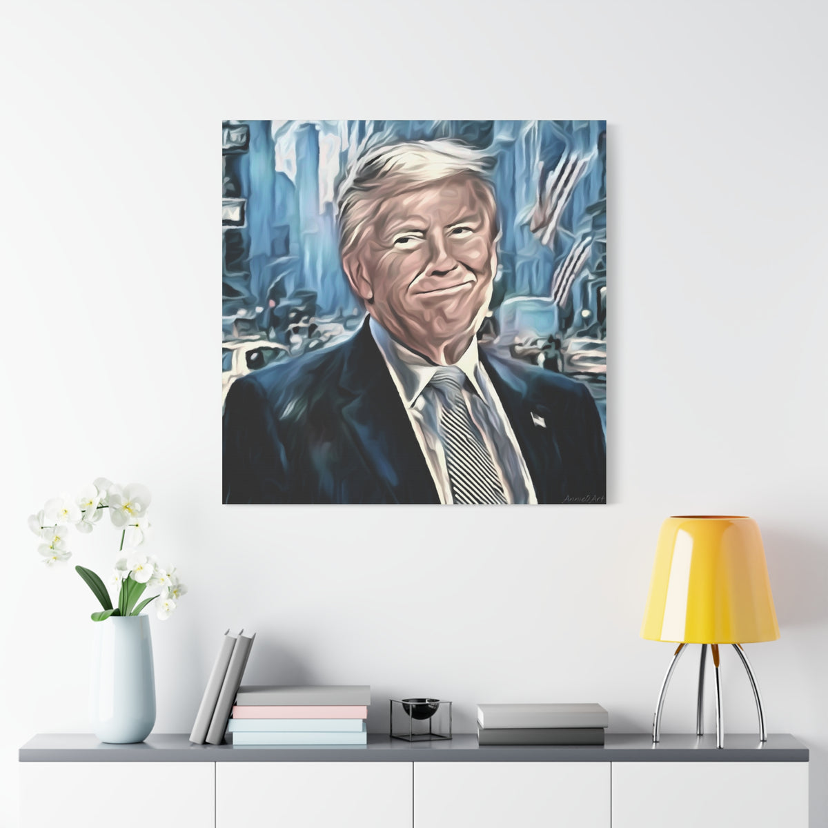 Patriotic Portrait Canvas Print — Trump Artwork