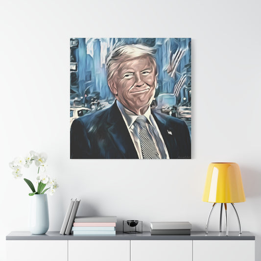 Patriotic Portrait Canvas Print — Trump Artwork