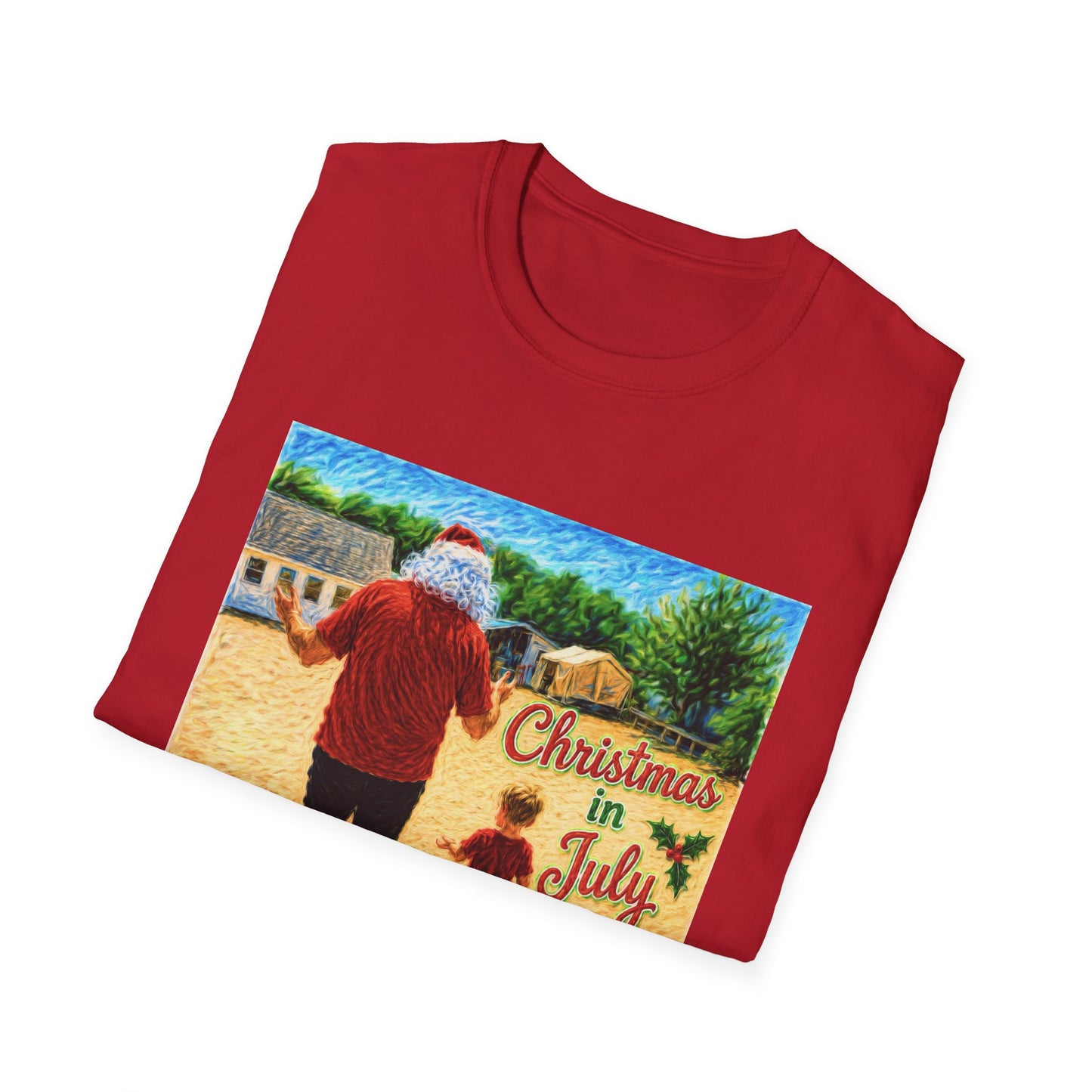 T-Shirt — Christmas in July Santa Beach Graphic Tee