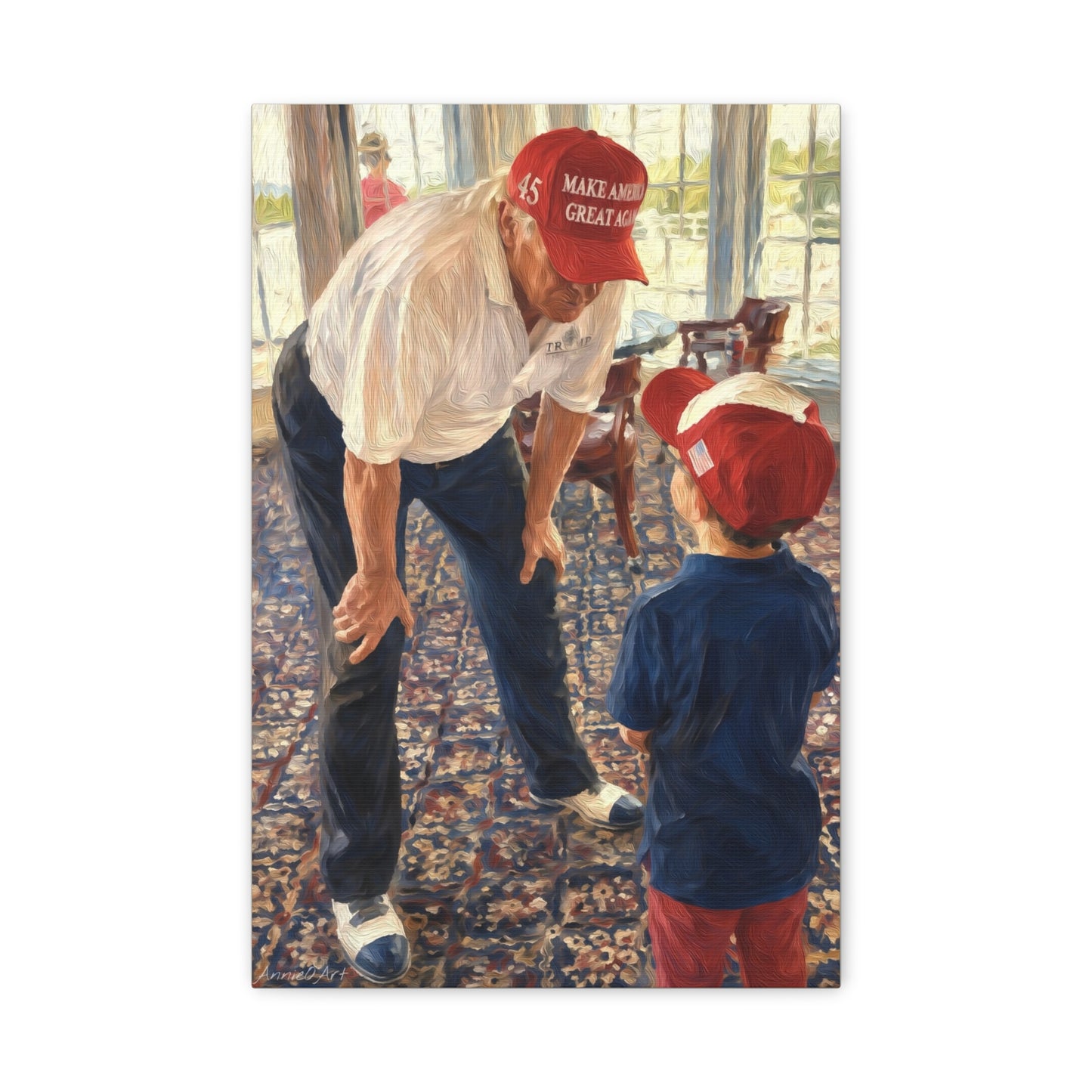President Trump Through a Child’s Eyes —Portrait Canvas