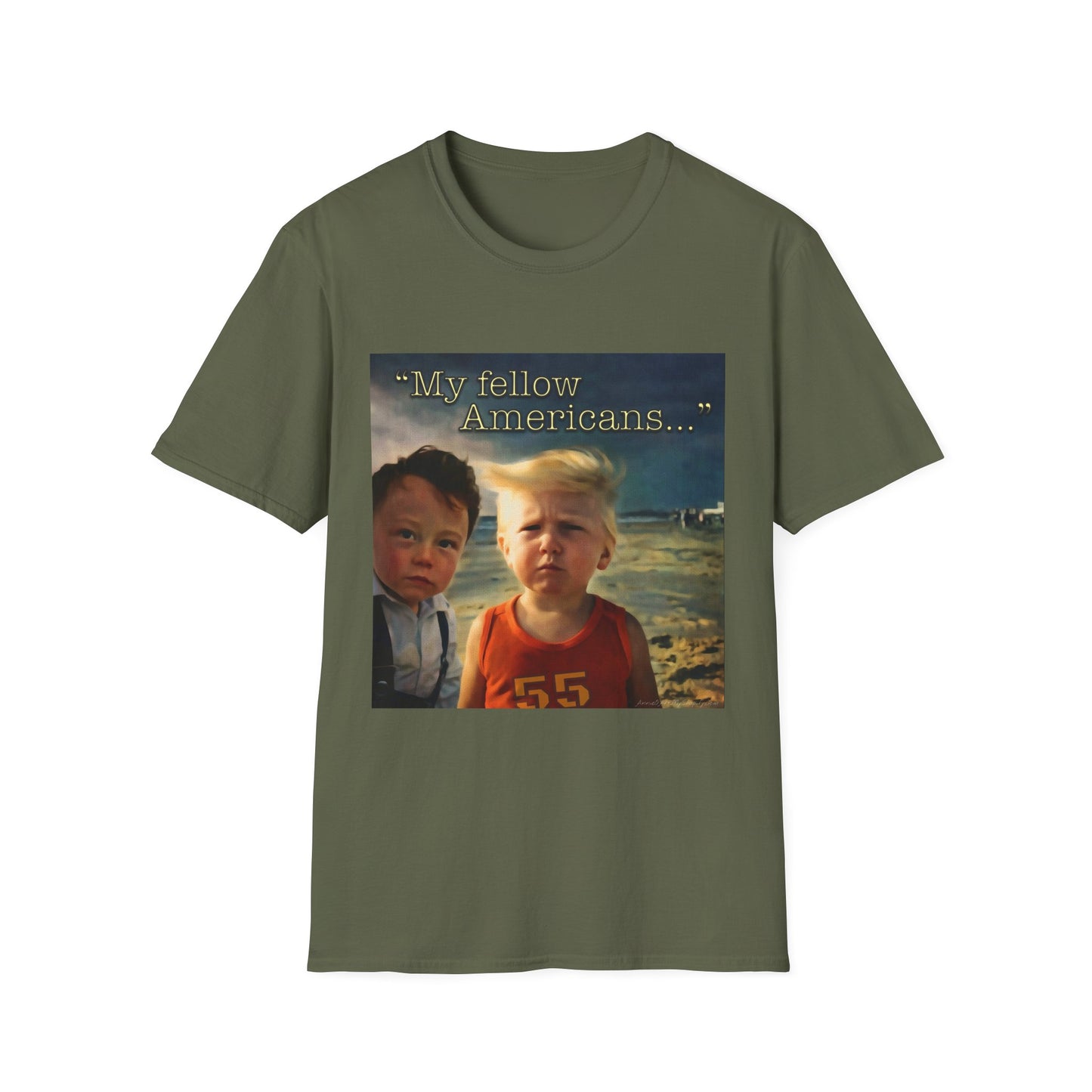 ‘17’ Conversation-starter "My Fellow Americans" Vintage Trump & Elon as Kids Design