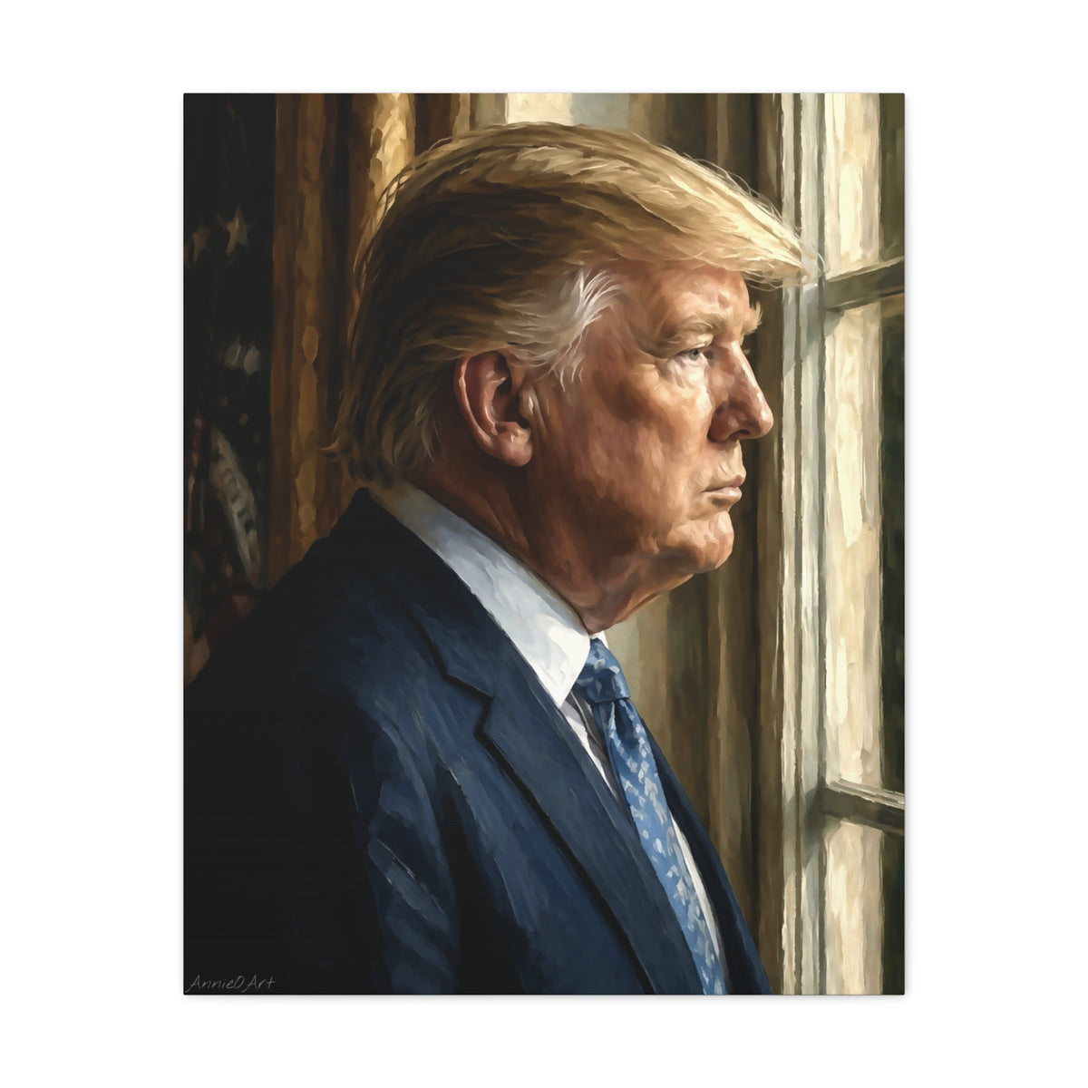 ‘Weight of the World’—Trump Portrait Canvas Print