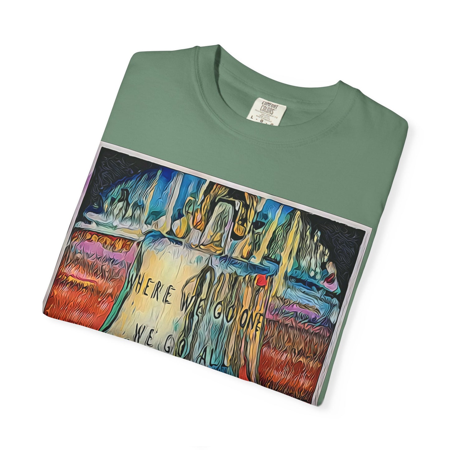 T-Shirt — 'WWG1WGA' Graphic Tee with Bold Neon Slogan