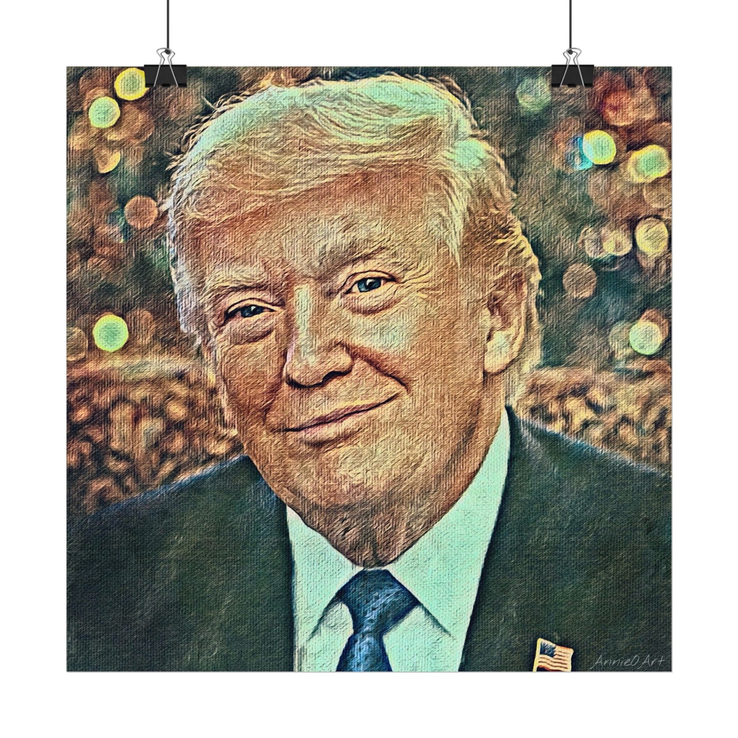 Trump Textured Watercolor Matte Poster