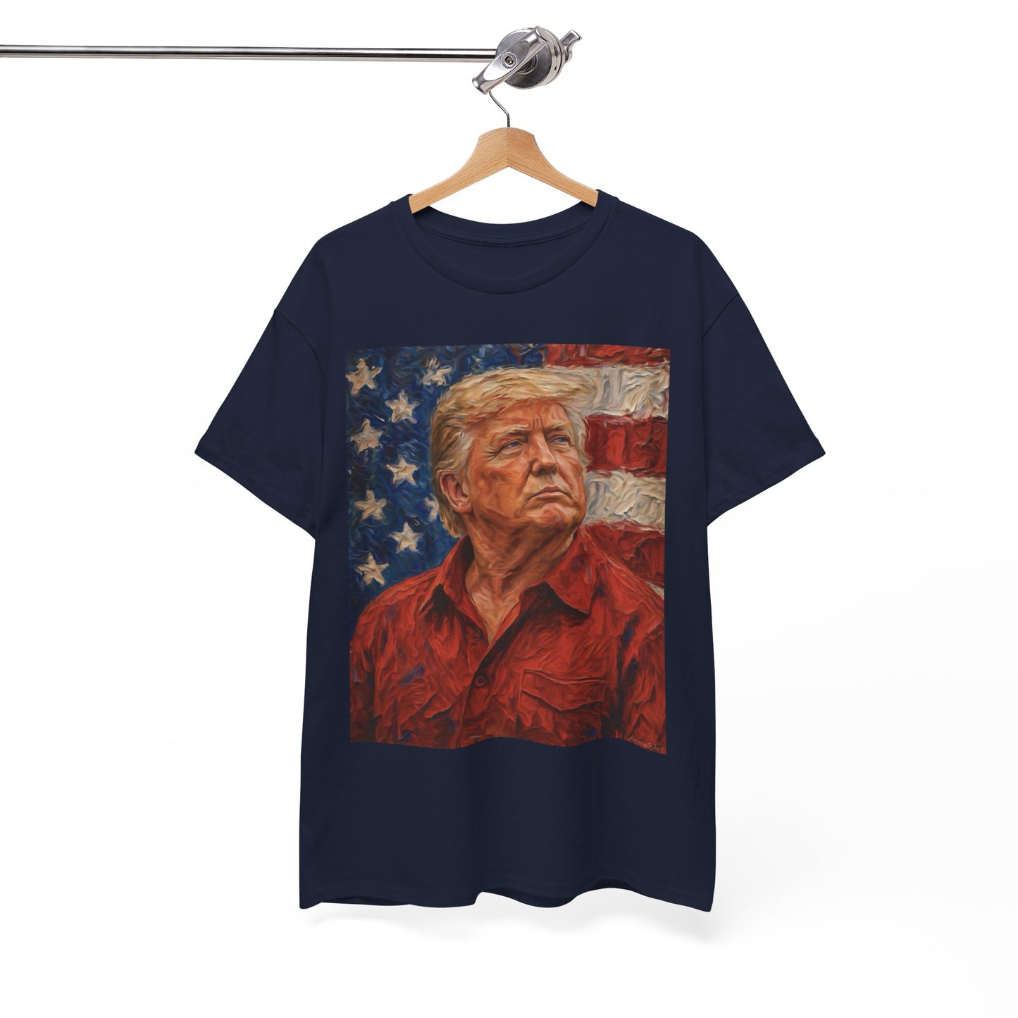 Trump Patriotic Portrait Tee — American Flag Portrait Graphic T-Shirt