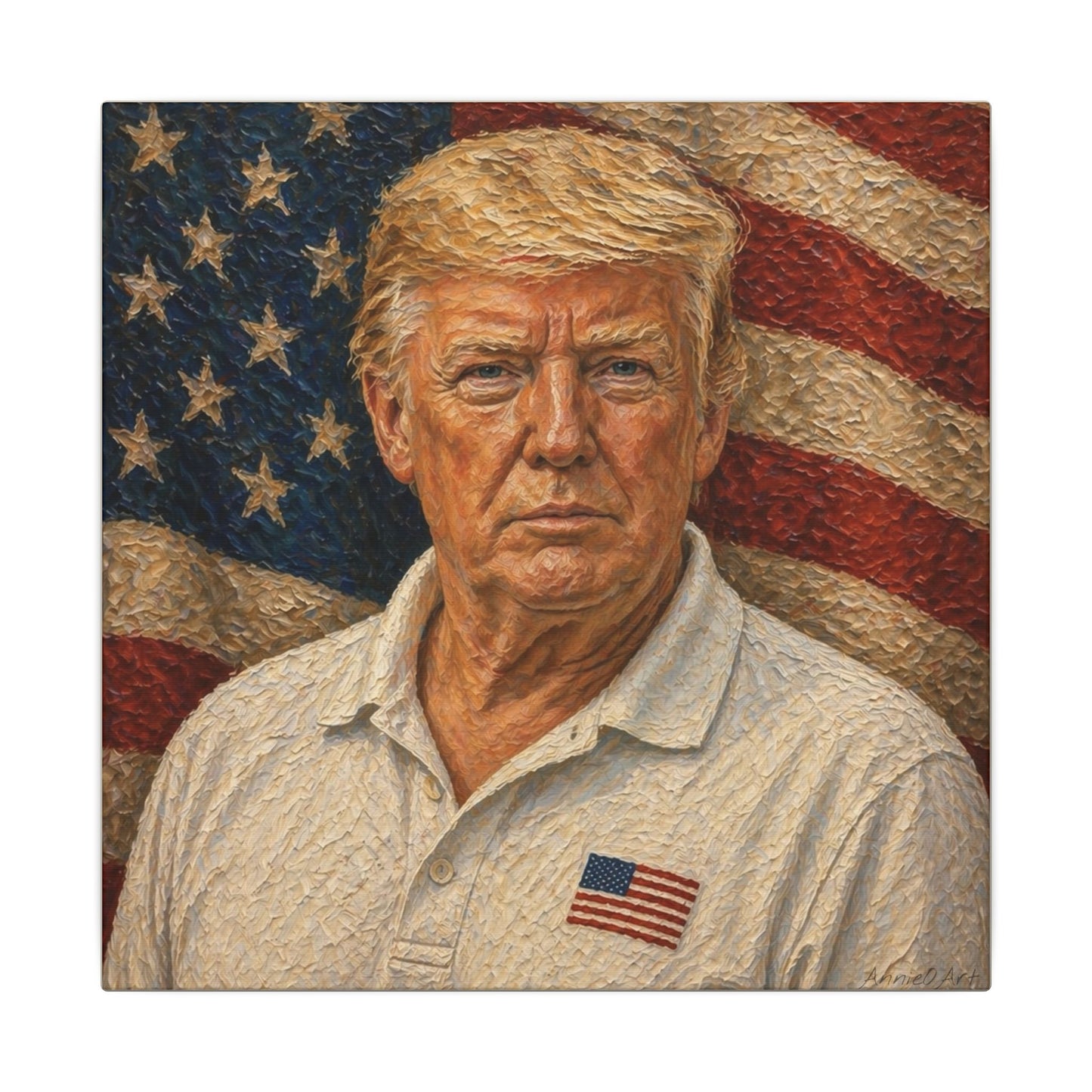 Trump Patriotic Portrait Canvas Print