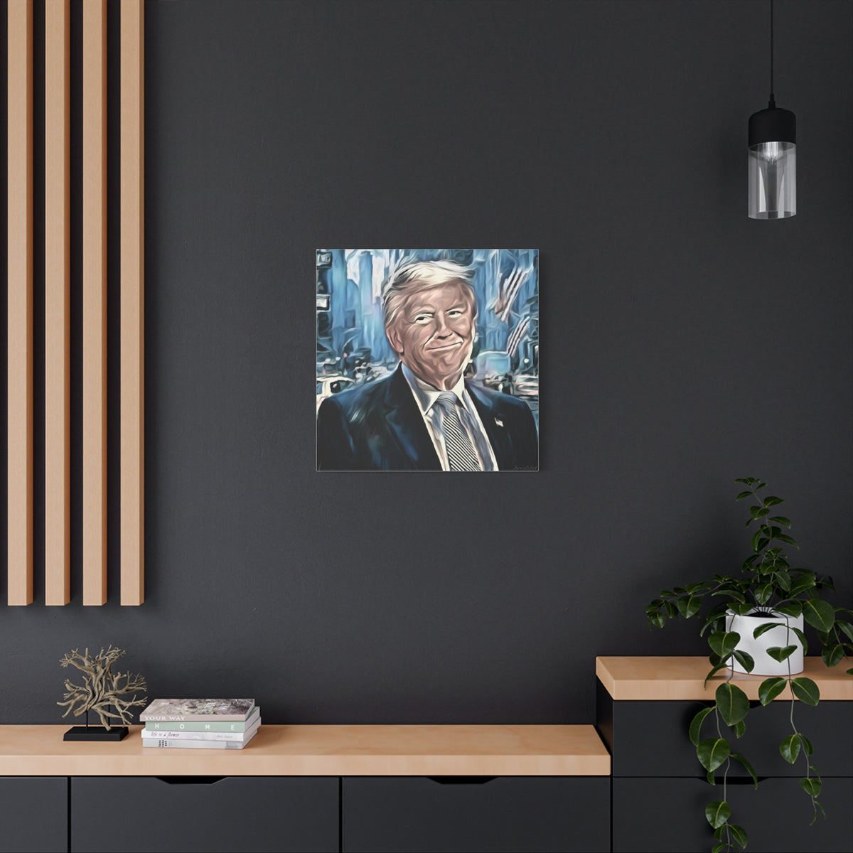 Patriotic Portrait Canvas Print — Trump Artwork