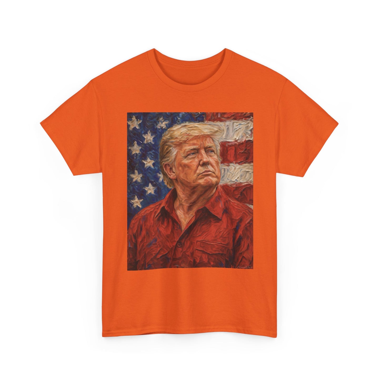 Trump Patriotic Portrait Tee — American Flag Portrait Graphic T-Shirt