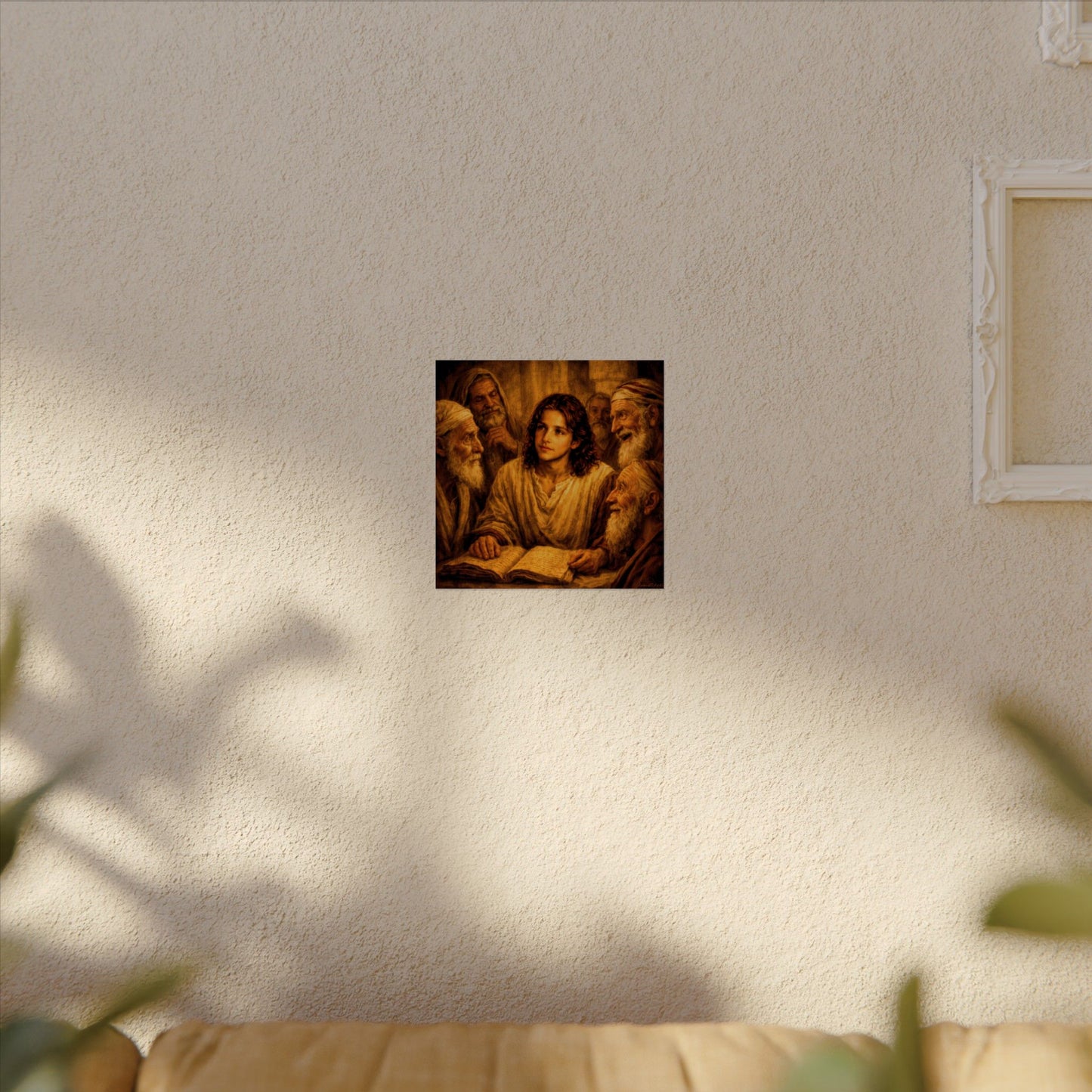 Jesus Teaching at the Temple — Textured Oil Matte Wall Art Poster