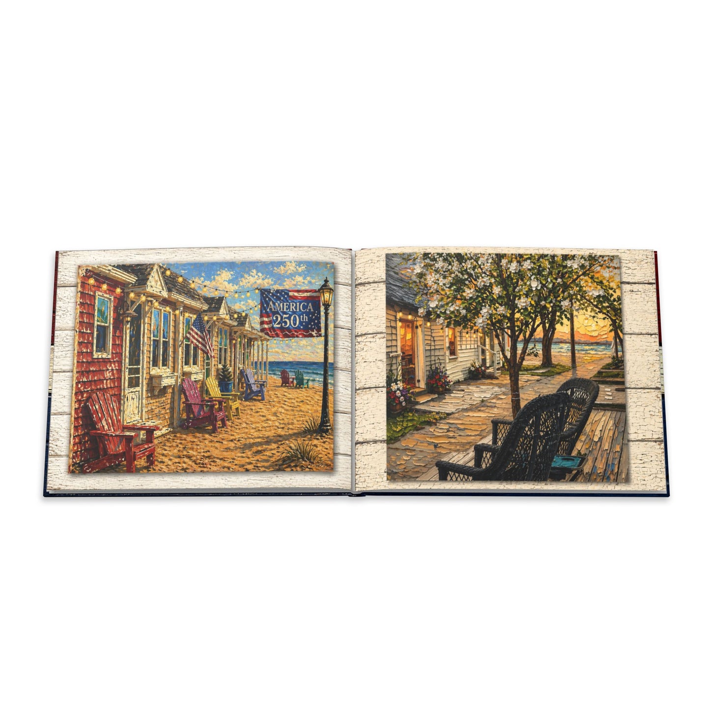 Front Porch America Hardcover Photo Book — Rustic Patriotic Keepsake