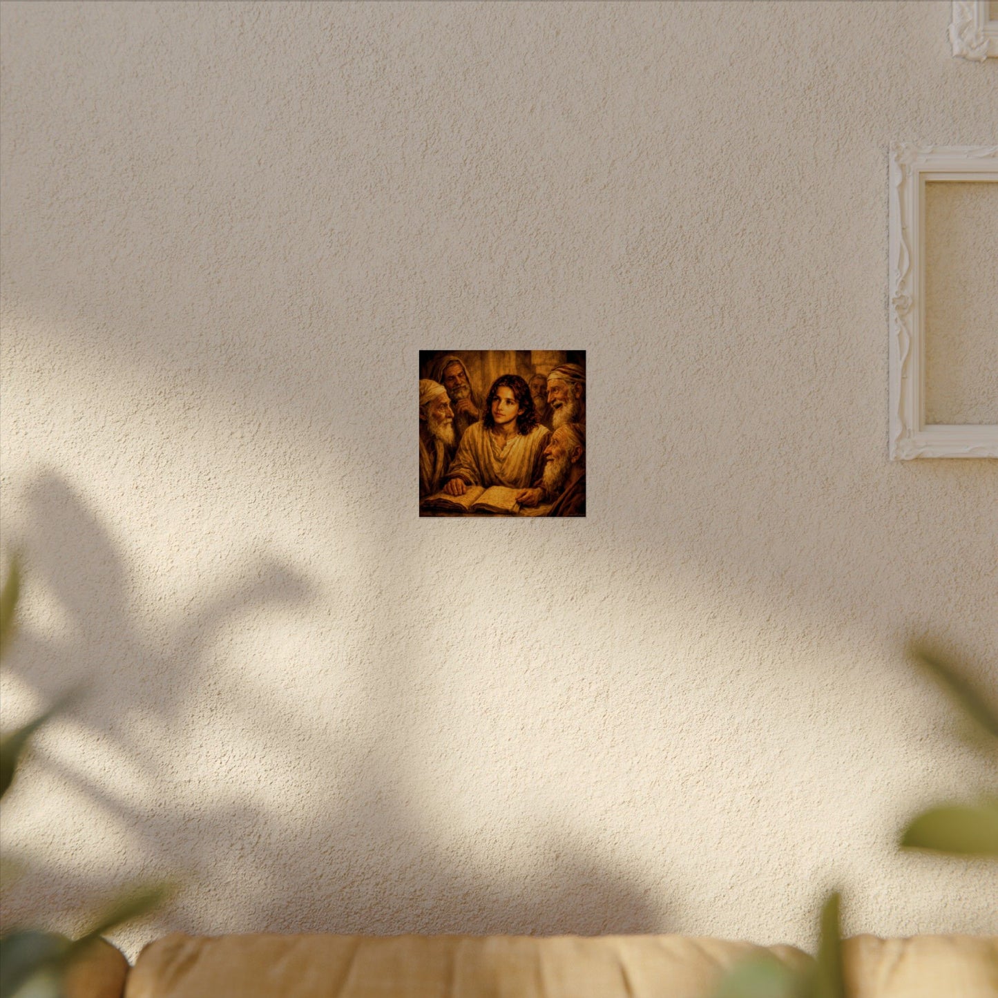 Jesus Teaching at the Temple — Textured Oil Matte Wall Art Poster