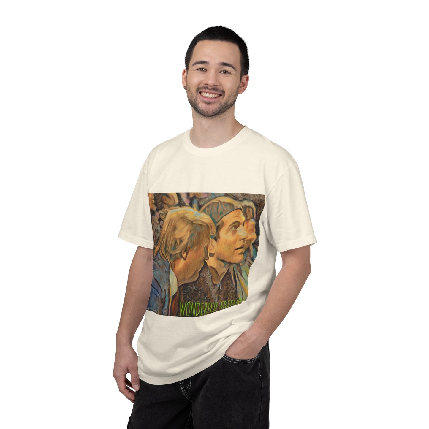 Vintage JFK, Jr & DJT Art T-Shirt – “Wonderful Friends” Graphic Tee