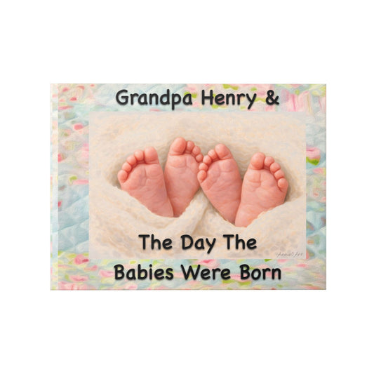 Hardcover Photo Book — "Grandpa Henry & The Day The Babies Were Born" Keepsake
