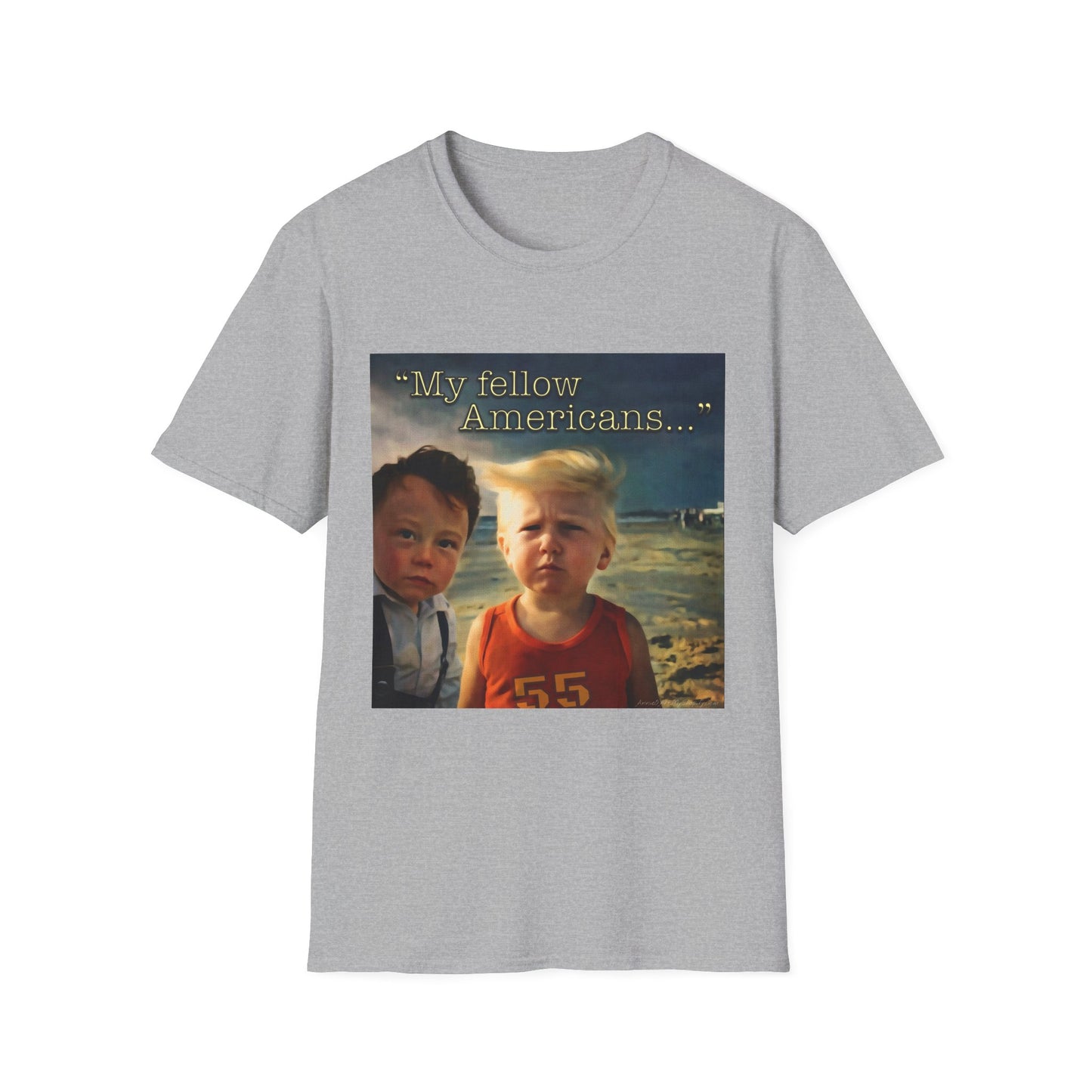 ‘17’ Conversation-starter "My Fellow Americans" Vintage Trump & Elon as Kids Design