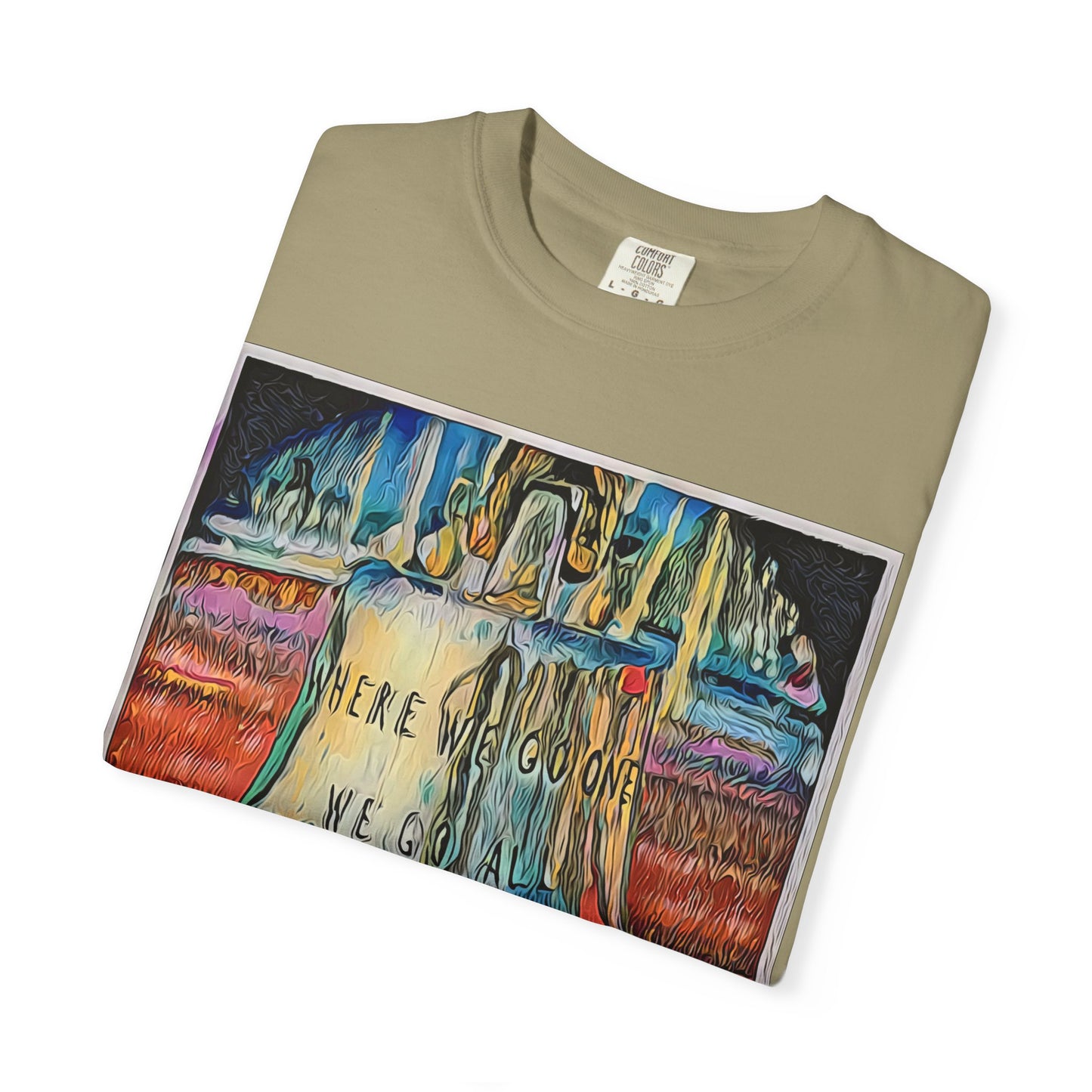T-Shirt — 'WWG1WGA' Graphic Tee with Bold Neon Slogan