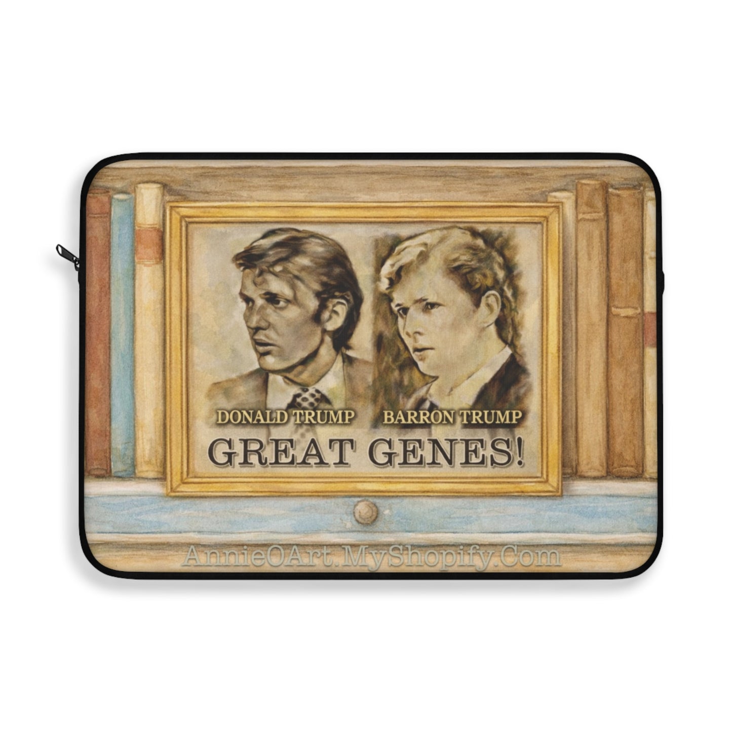 Laptop Sleeve-Great Genes! Donald & Barron Trump Vintage Laptop Sleeve