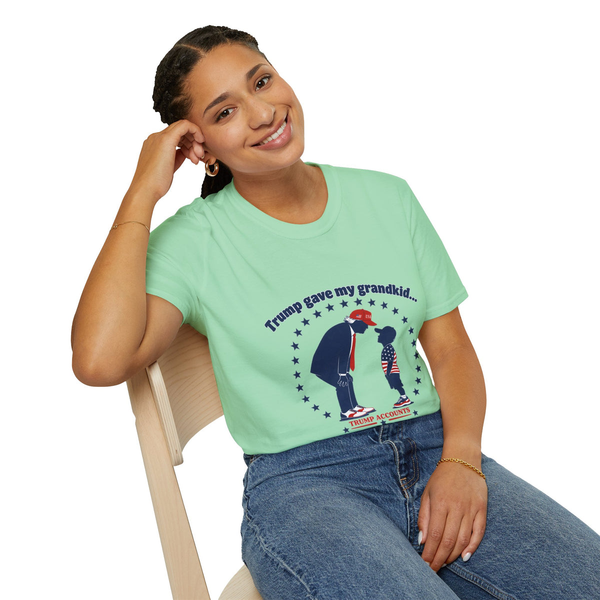 Trump Gave My Grandkid A THOUSAND Bucks! T-Shirt — Patriotic Grandpa/Grandma Tee