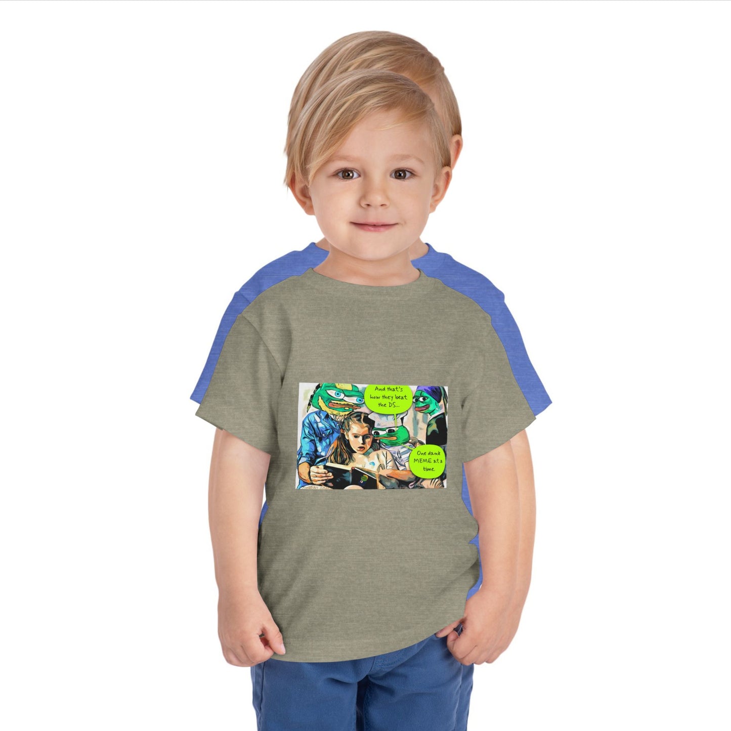 Grandkids of Anons Toddler Tee — Funny Frog Meme Family Gaming Graphic