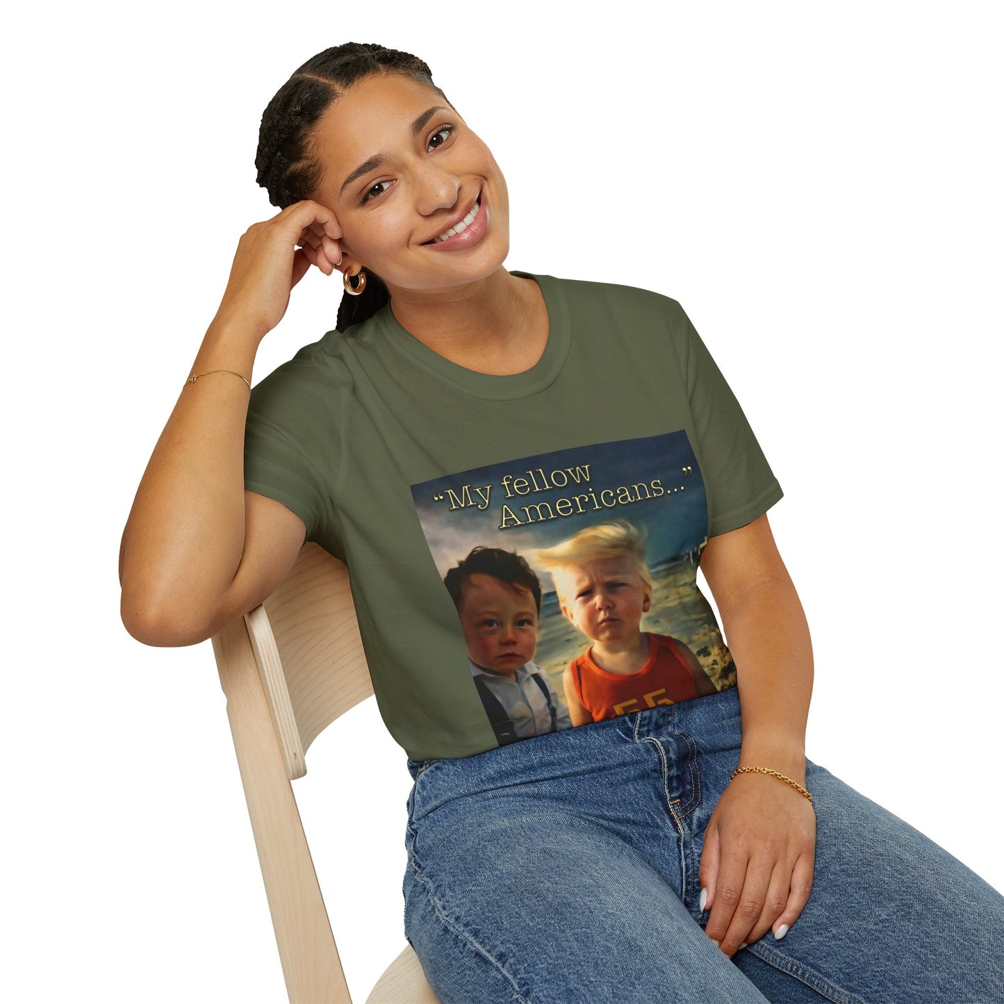 ‘17’ Conversation-starter "My Fellow Americans" Vintage Trump & Elon as Kids Design