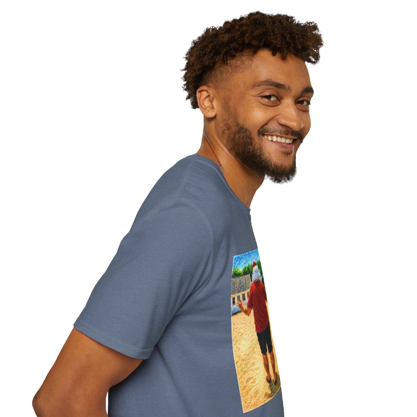 T-Shirt — Christmas in July Santa Beach Graphic Tee